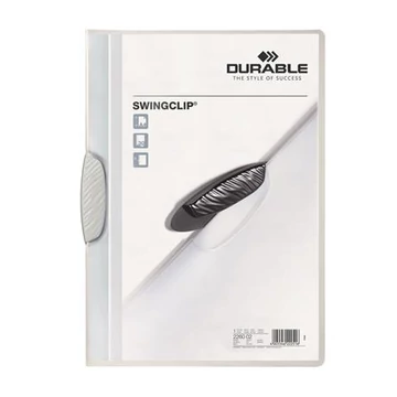 Durable Swingclip 30 gyorsfűző, klipes, A4, fehér