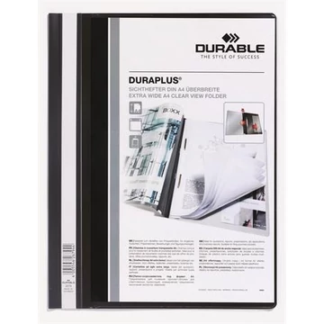 Durable Duraplus gyorsfűző, A4, széles, panorámás, fekete