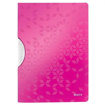Leitz Wow ColorClip gyorsfűző, klipes, PP, A4, rózsaszín