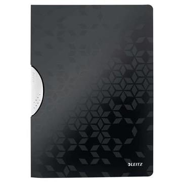 Leitz Wow ColorClip gyorsfűző, klipes, PP, A4, fekete