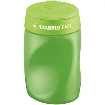 Stabilo Easy tartályos hegyező, háromlyukú, jobbkezes, zöld