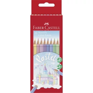 Faber-Castell színes ceruza készlet, hatszögletű,, 10 különböző pasztell szín