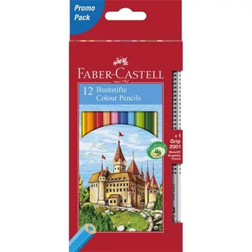 Faber-Castell színes ceruza készlet, hatszögletű, classic, 12 különböző szín + 1 db grafitceruza