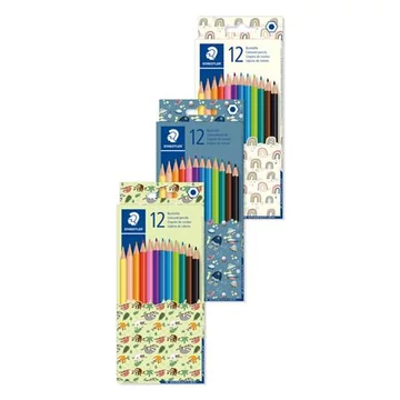 Staedtler színes ceruza készlet, hatszögletű, vegyes mintájú csomagolás, 175, 12 különböző szín