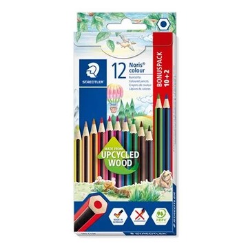 Staedtler színes ceruza készlet, hatszögletű, Noris colour 185, 10+2 különböző szín