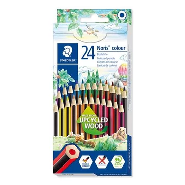 Staedtler színes ceruza készlet, hatszögletű, Noris colour 185, 24 különböző szín