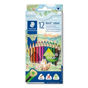 Staedtler színes ceruza készlet, háromszögletű, Noris colour 187, 12 különböző szín