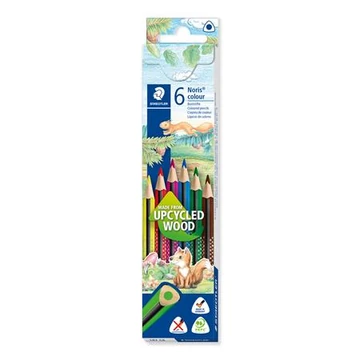 Staedtler színes ceruza készlet, háromszögletű, Noris colour 187, 6 különböző szín