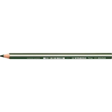 Stabilo színes ceruza, háromszögletű, vastag, trio thick, levélzöld
