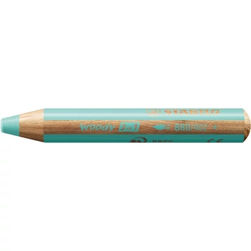 Stabilo színes ceruza, kerek, vastag, Woody 3 in 1 pastel, pasztell kék