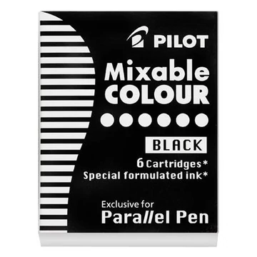 Pilot Parallel Pen töltőtoll patron, 6 db, fekete