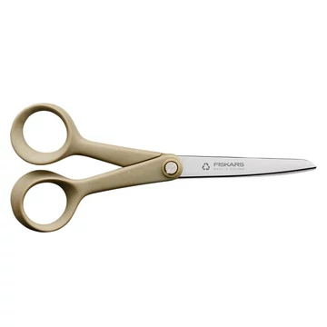 Olló, papírvágó, 17 cm, Fiskars renew, natúr
