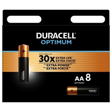 Duracell Optimum ceruzaelem, AA, 8 db