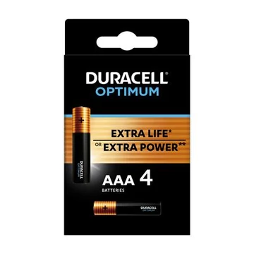 Duracell Optimum ceruzaelem, AAA, 4 db