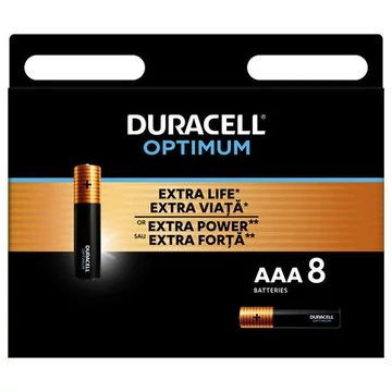 Duracell Optimum ceruzaelem, AAA, 8 db