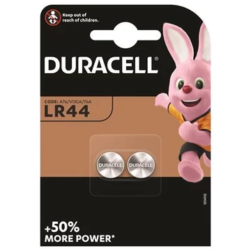 Duracell V13GA/LR44/A76/76A gombelem, 2 db