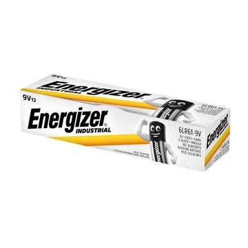 Energizer Alkaline Power Industrial 9V elem, 12 db 