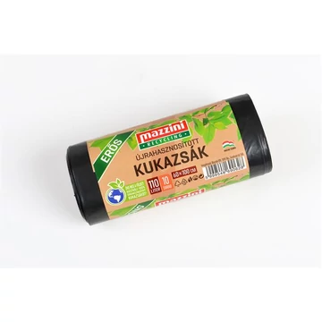 Mazzini szemeteszsák, újrahasznosított, erős, 110 l, 10 db, 60x100 cm