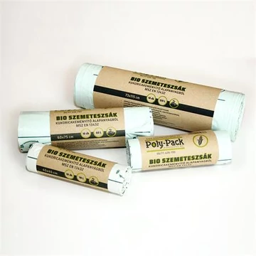 Poly-Pack szemeteszsák, lebomló, 60x75 cm, 60 l, 10 db