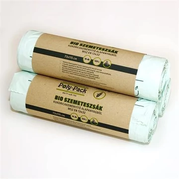 Poly-Pack szemeteszsák, lebomló, 73x115 cm, 120 l, 10 db