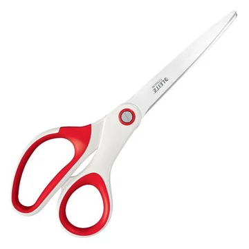 Olló, irodai, 20,5 cm, Leitz wow titán, piros