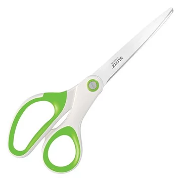 Olló, irodai, 20,5 cm, Leitz wow titán, zöld