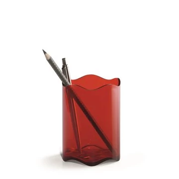 írószertartó, műanyag, Durable, trend, áttetsző piros
