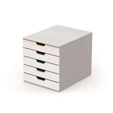 Irattároló, műanyag, 5 fiókos, DURABLE VARICOLOR 5, fehér