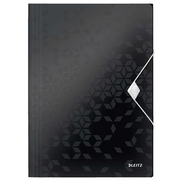 Gumis mappa, pp, a4, Leitz wow, fekete