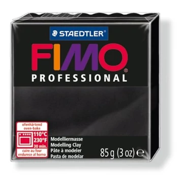 Gyurma, 85 g, égethető, Fimo professional, fekete