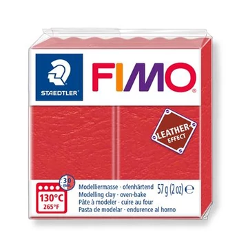 Gyurma, 57 g, égethető, Fimo leather effect, dinnyepiros