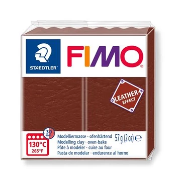 Gyurma, 57 g, égethető, Fimo leather effect, dió