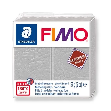 Gyurma, 57 g, égethető, Fimo leather effect, galambszürke