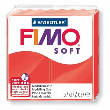 Gyurma, 57 g, égethető, Fimo soft, indián piros