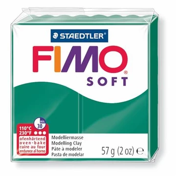 Gyurma, 56 g, égethető, Fimo soft, smaragdzöld