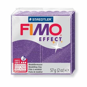 Gyurma, 57 g, égethető, Fimo effect, csillámos bíborlila