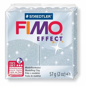 Gyurma, 57 g, égethető, Fimo effect, csillámos ezüst