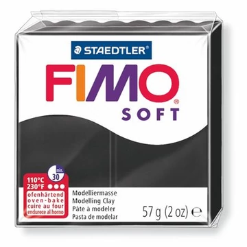 Gyurma, 57 g, égethető, Fimo soft, fekete