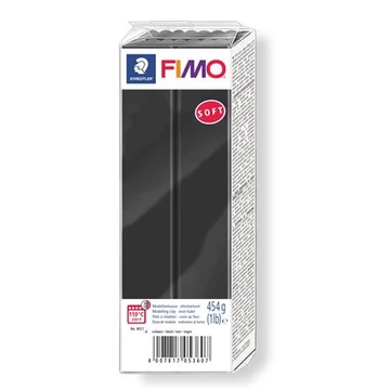 Gyurma, 454 g, égethető, Fimo soft, fekete