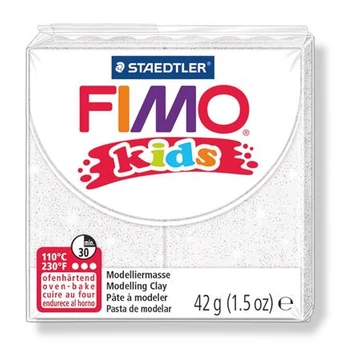 Gyurma, 42 g, égethető, Fimo kids, fehér