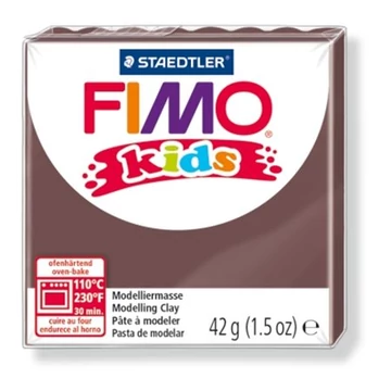 Gyurma, 42 g, égethető, Fimo kids, barna