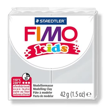 Gyurma, 42 g, égethető, Fimo kids, világosszürke