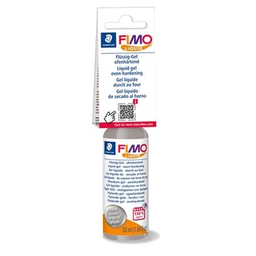 Folyékony gyurma, 50ml, égethető, Fimo effect, ezüst