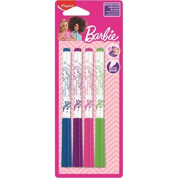 Barbie fehértábla marker készlet, 4 darabos
