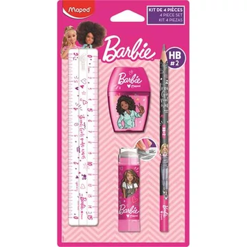 Barbie írószer készlet, 4 darabos