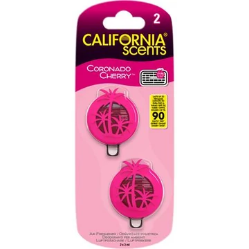 California Scents autóillatosító, mini diffúzer, 2*3 ml, Coronado Cherry