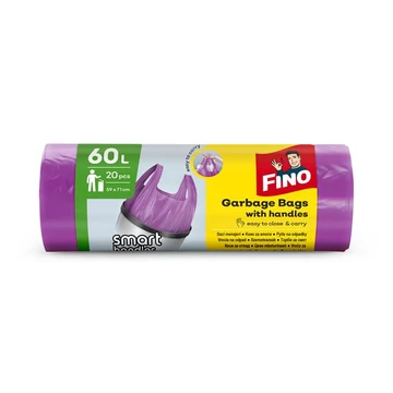 Fino Smart Handles szemeteszsák, köthető füles, 60 l, 20 db