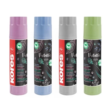 Kores Metallic Style ragasztóstift, metál színű tokban, 20 g, vegyes színek