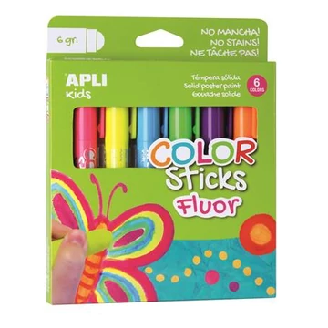 Apli Kids Color Sticks Fluor tempera kréta készlet, fluoreszkáló szín