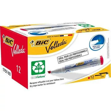 BiC Velleda Ecolutions flipchart- és táblamarker, 1,1-5,6 mm, vágott, piros